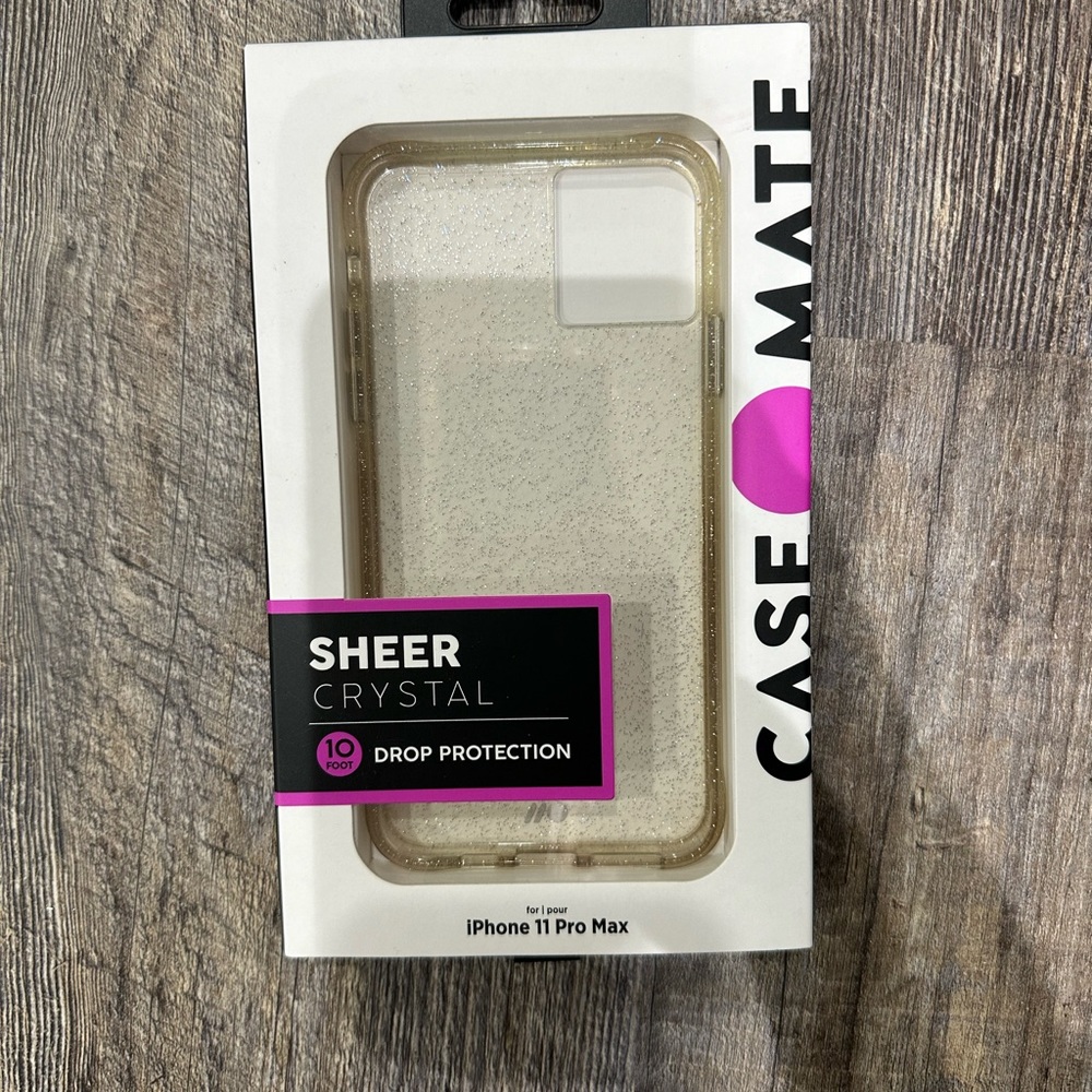 Sparkly iPhone 11 Pro Max Case Mate sheer crystal case- barely used